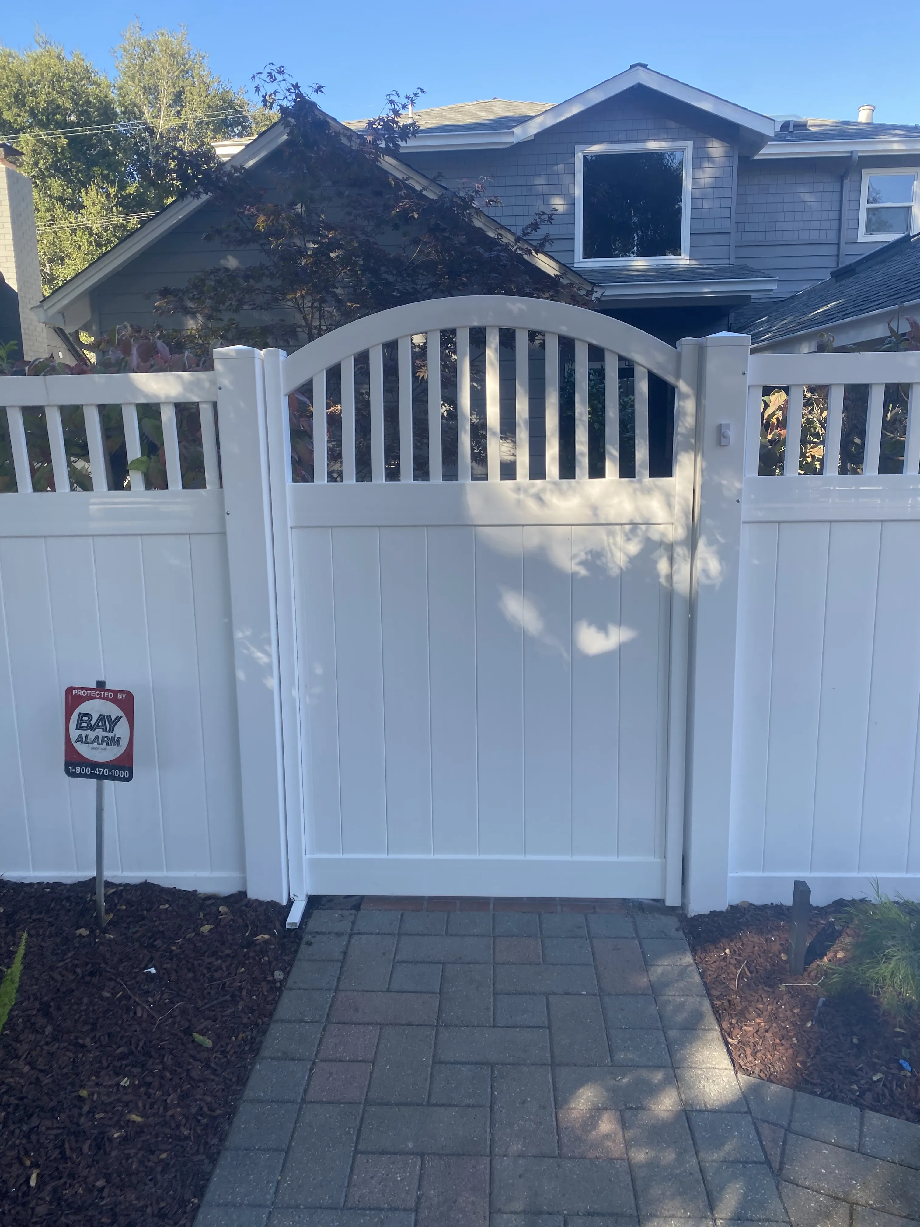 Landscaping with fence