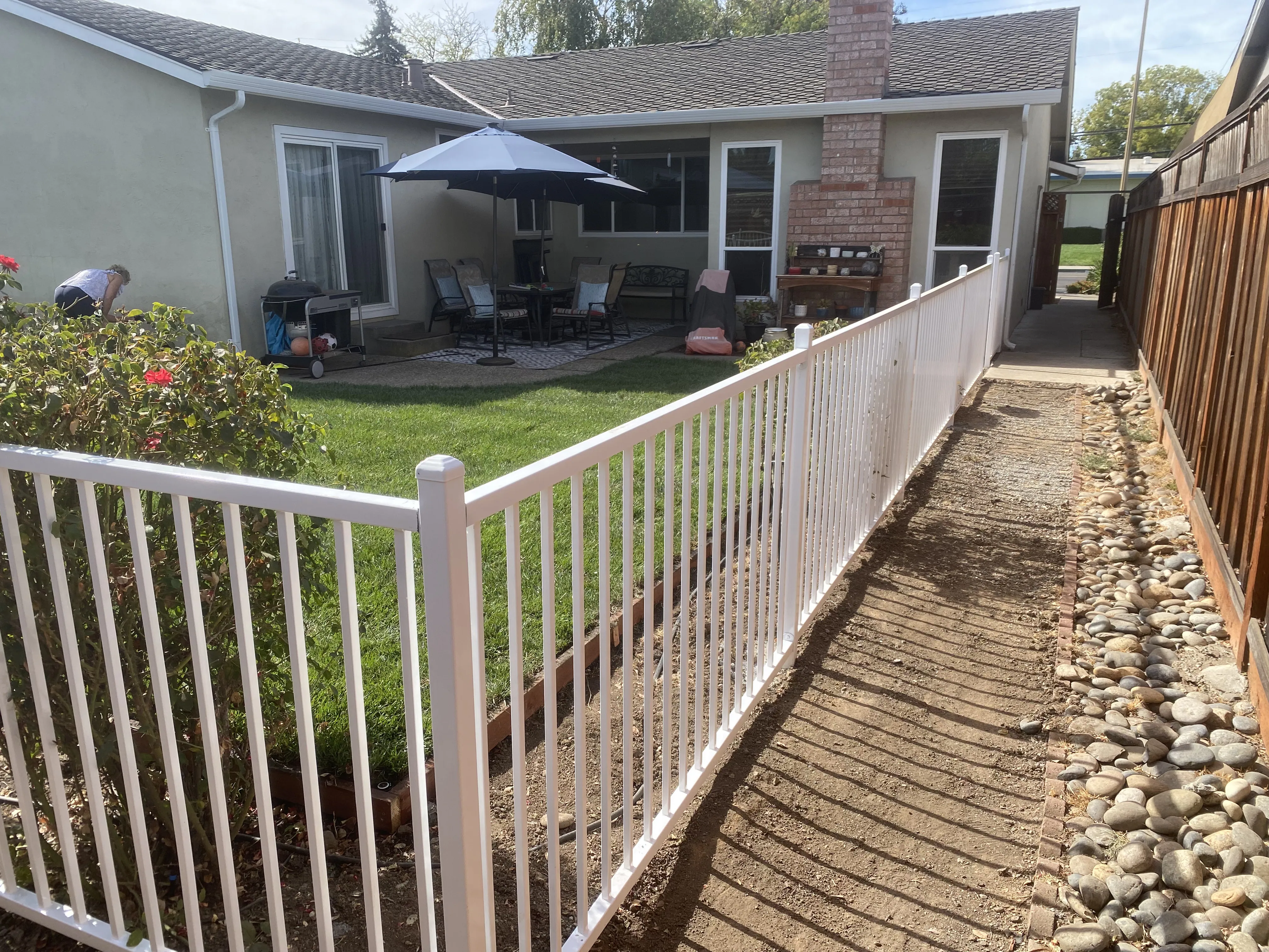 Landscaping with fence