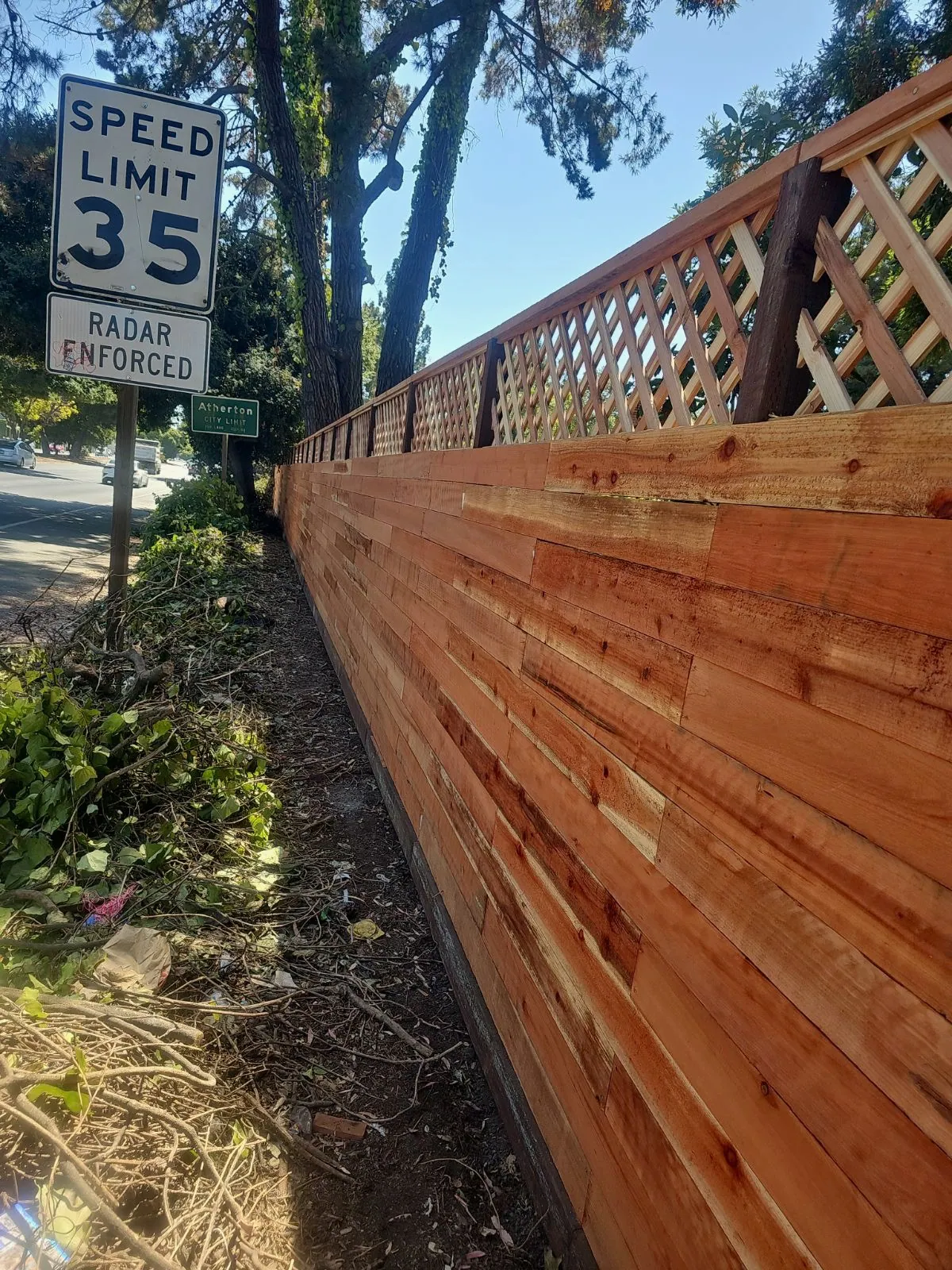 Landscaping with fence