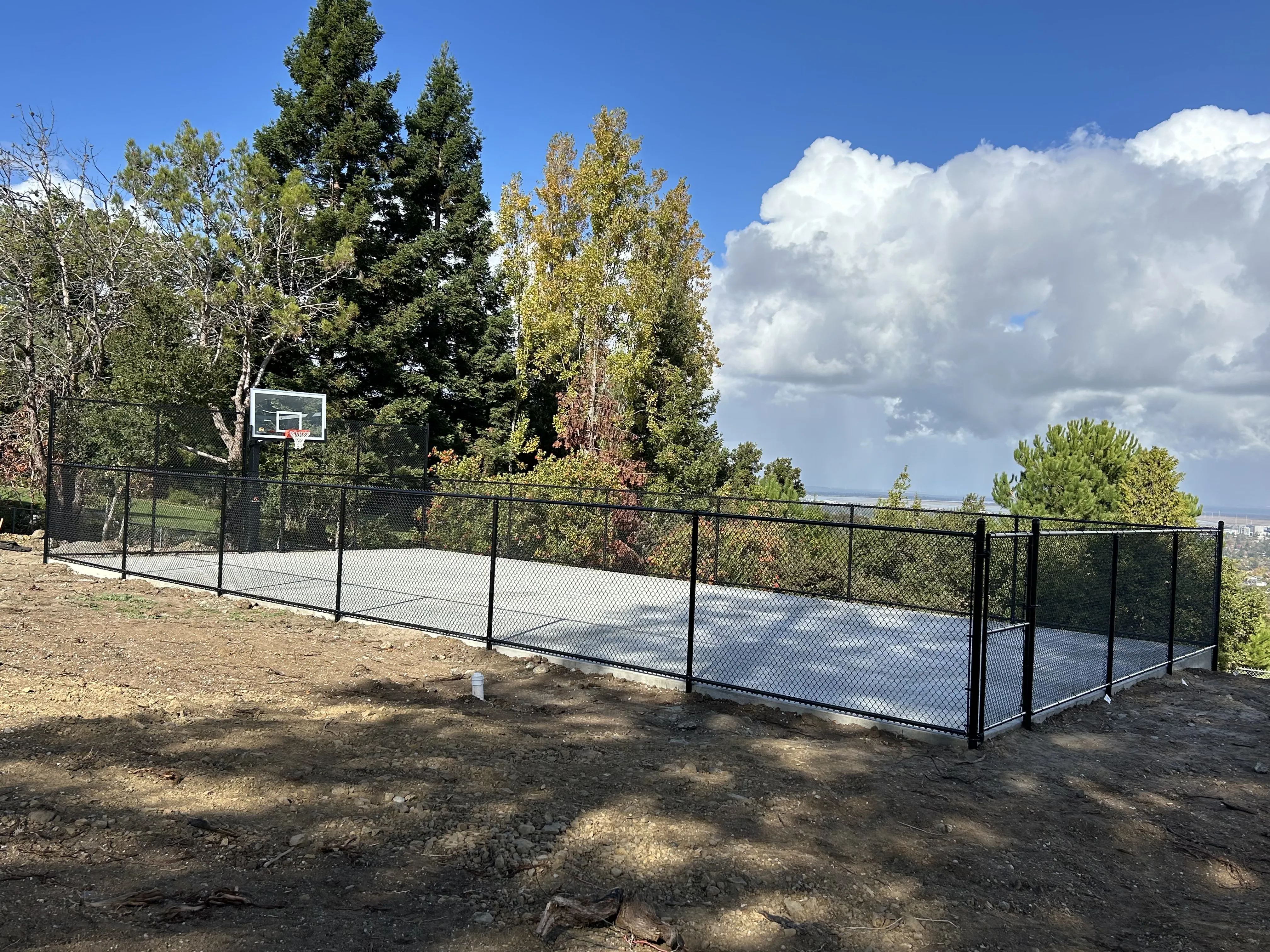 Landscaping with fence